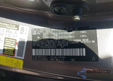 2016 Toyota Sienna Xle 8 Passenger from USA, damaged, VIN 5TDYK3DC9GS699557